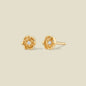 August CZ Birth Flower Stud Earrings
