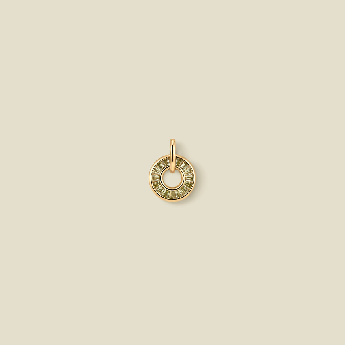August Baguette Birthstone Charm