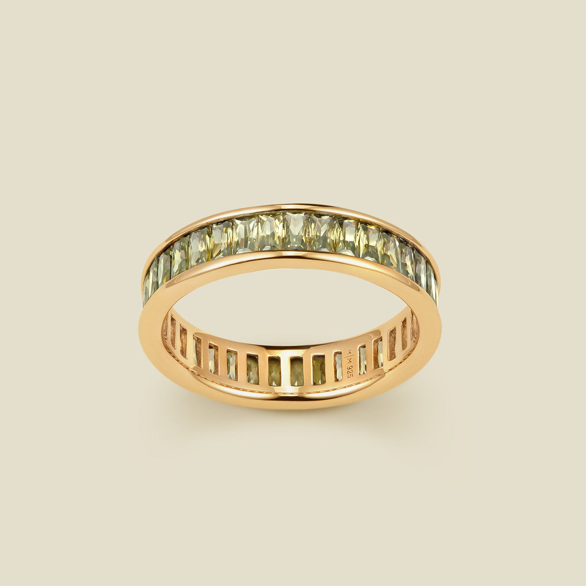 August Baguette Birthstone Ring
