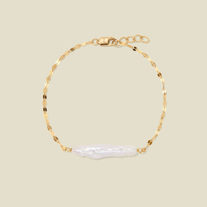 Baroque Pearl Bar Bracelet