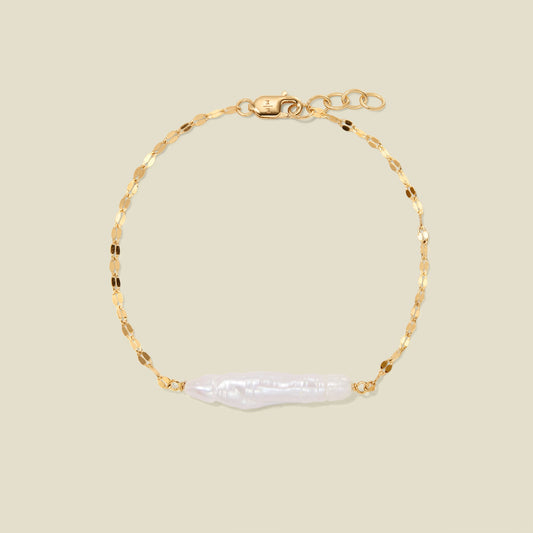 Baroque Pearl Bar Bracelet