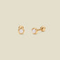 Bezel-Set Pearl Stud Earrings