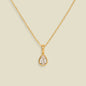 CZ Pear Charm Necklace