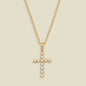 CZ Poppy Cross Charm Necklace