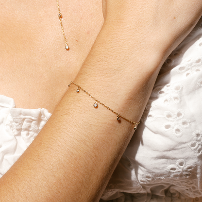CZ Poppy Floating Bracelet