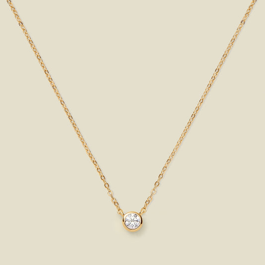 CZ Poppy Solitaire Necklace