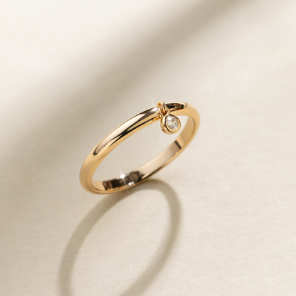 CZ Poppy Drop Ring