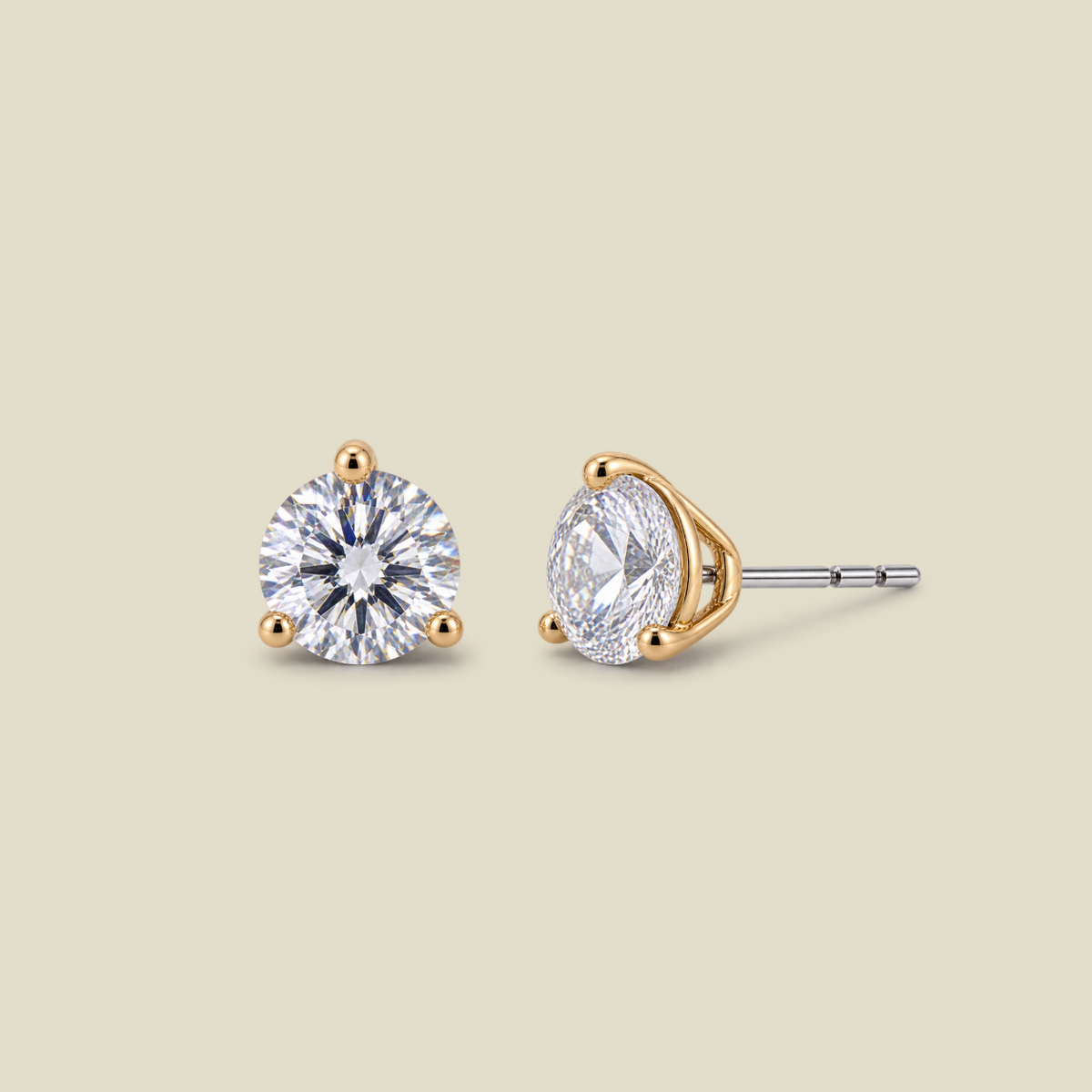 CZ Martini Stud Earrings