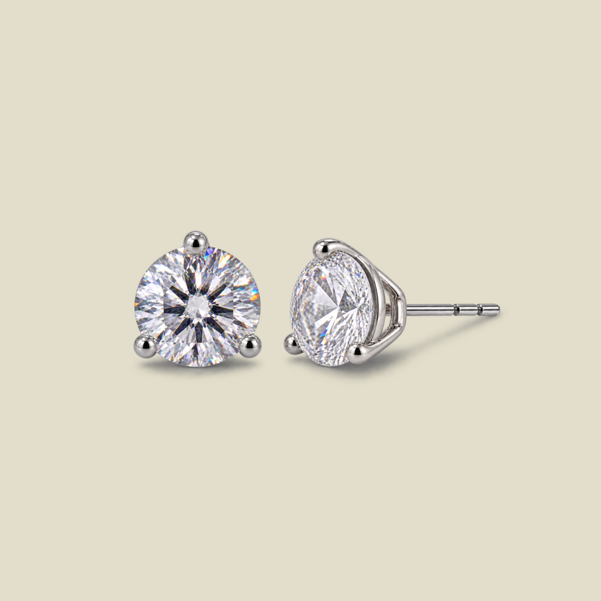 CZ Martini Stud Earrings
