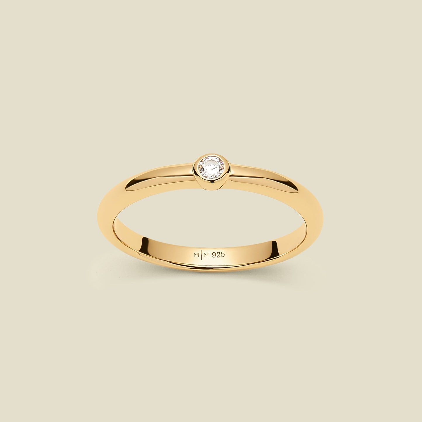 CZ Poppy Solitaire Stacking Ring
