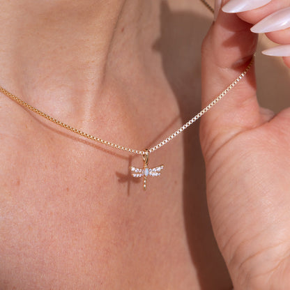 Opal Dragonfly Charm