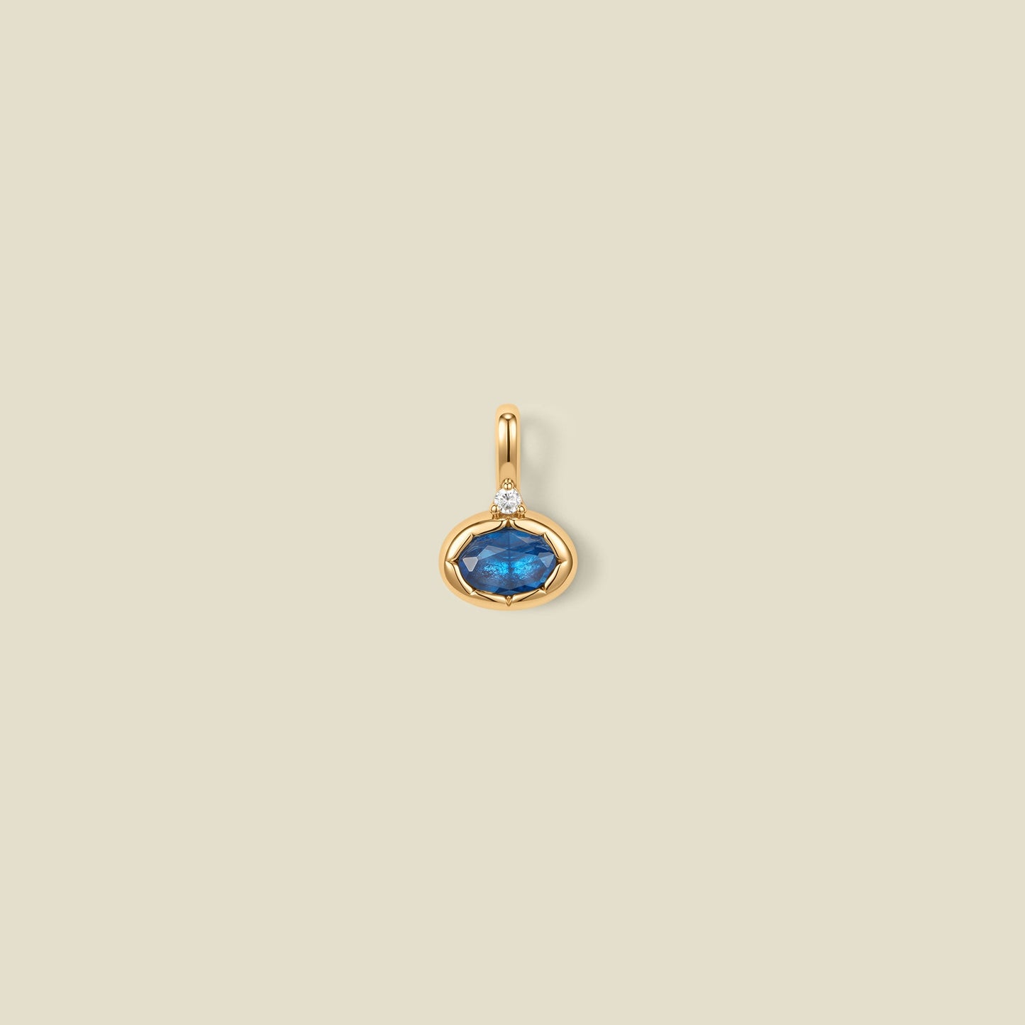 December Oval Birthstone Charm