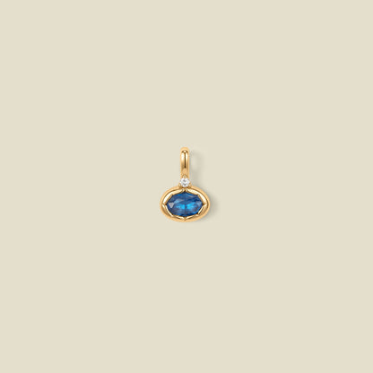 December Oval Birthstone Charm