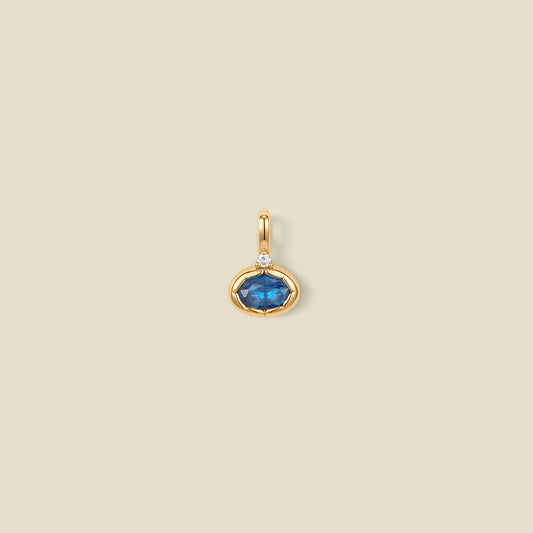 December Oval Birthstone Charm