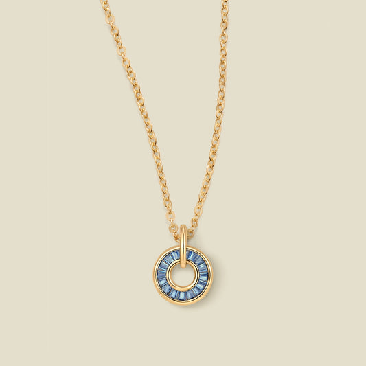 December Baguette Birthstone Necklace
