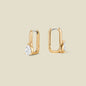 Ember Pear Drop Hoop Earring