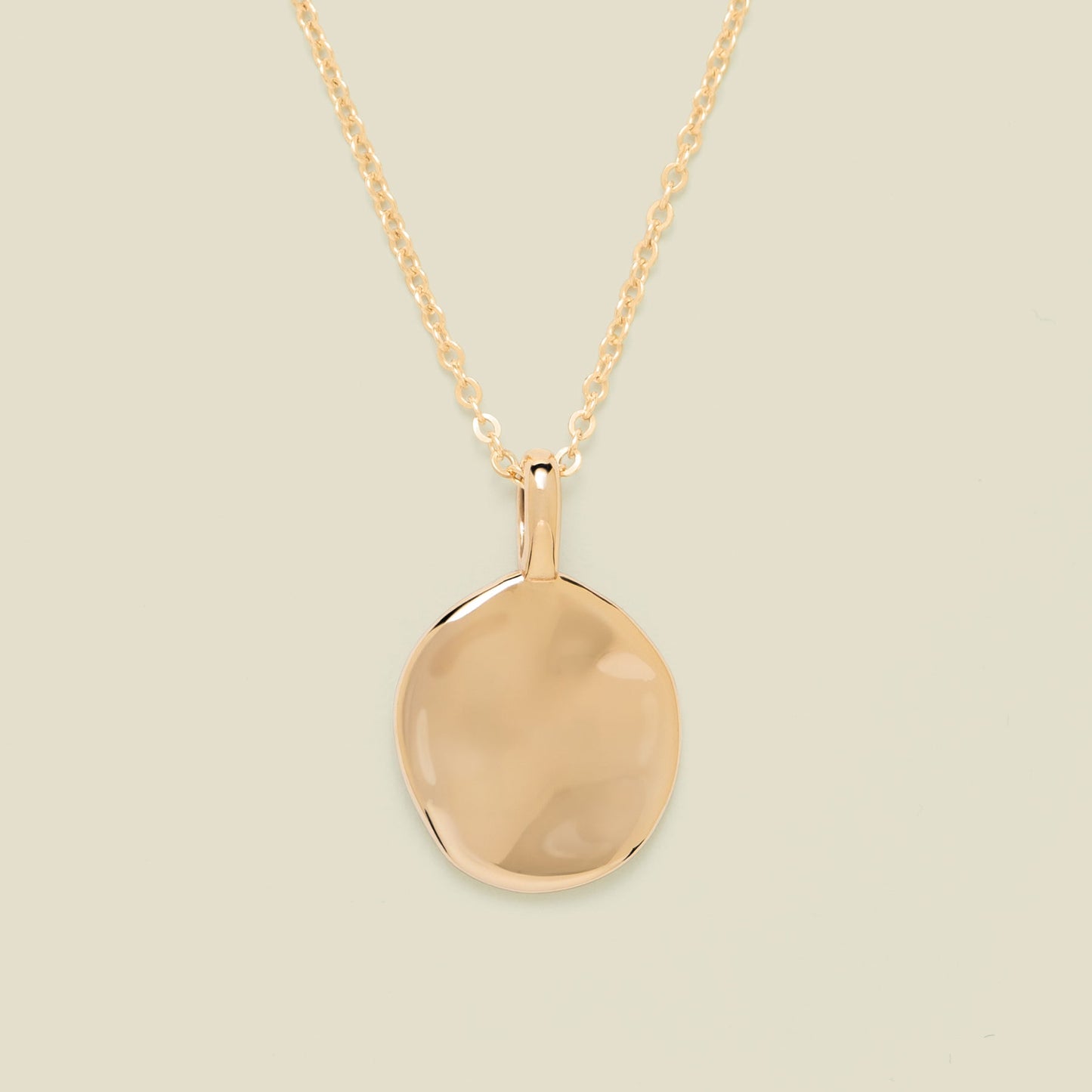 Engravable Heritage Circle Charm Necklace