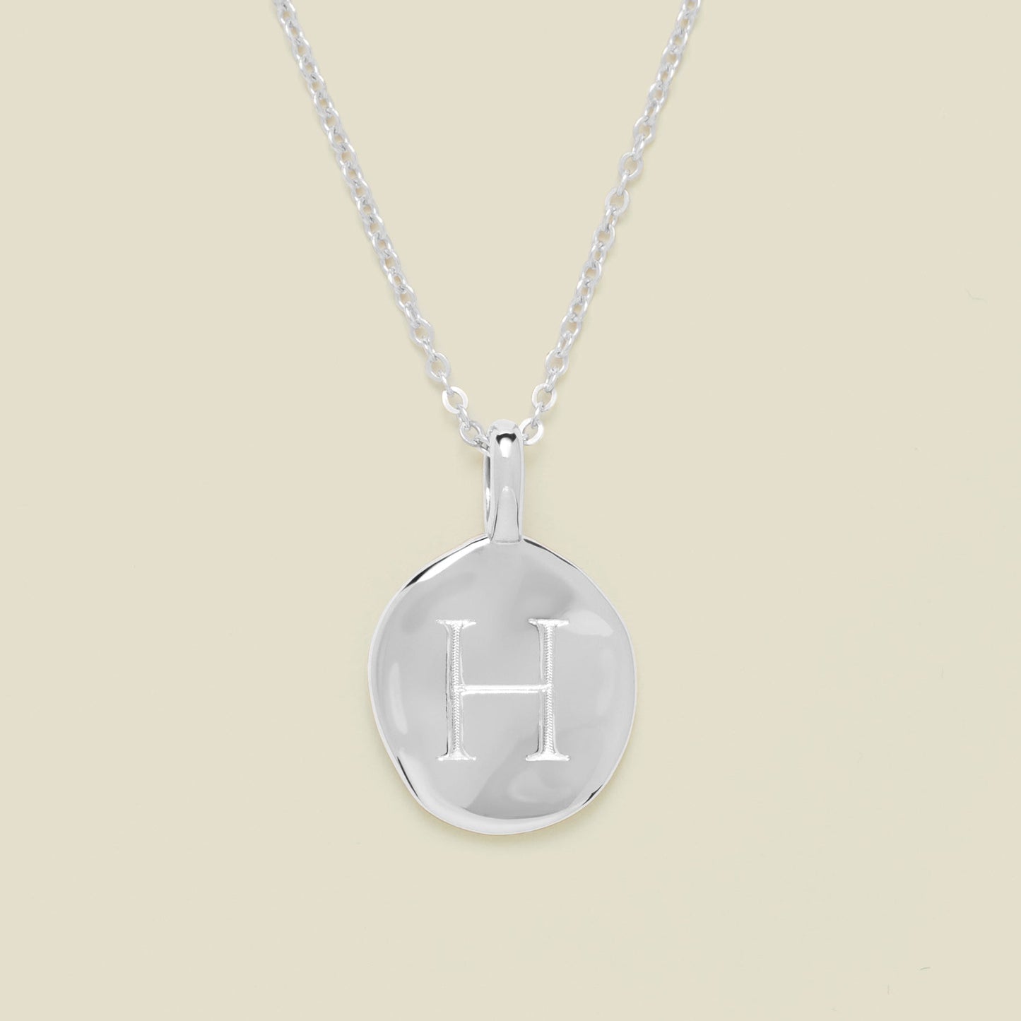 Engravable Heritage Circle Charm Necklace