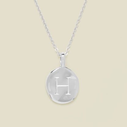 Engravable Heritage Circle Charm Necklace