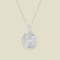 Engravable Heritage Circle Charm Necklace