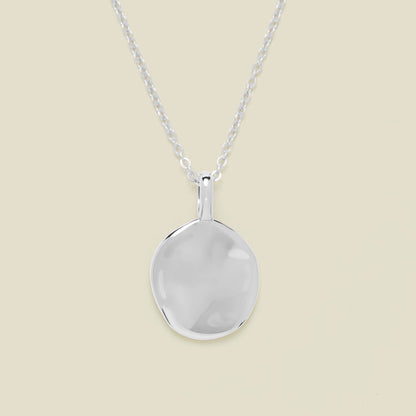 Engravable Heritage Circle Charm Necklace