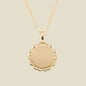 Engravable Ornate Circle Charm Necklace