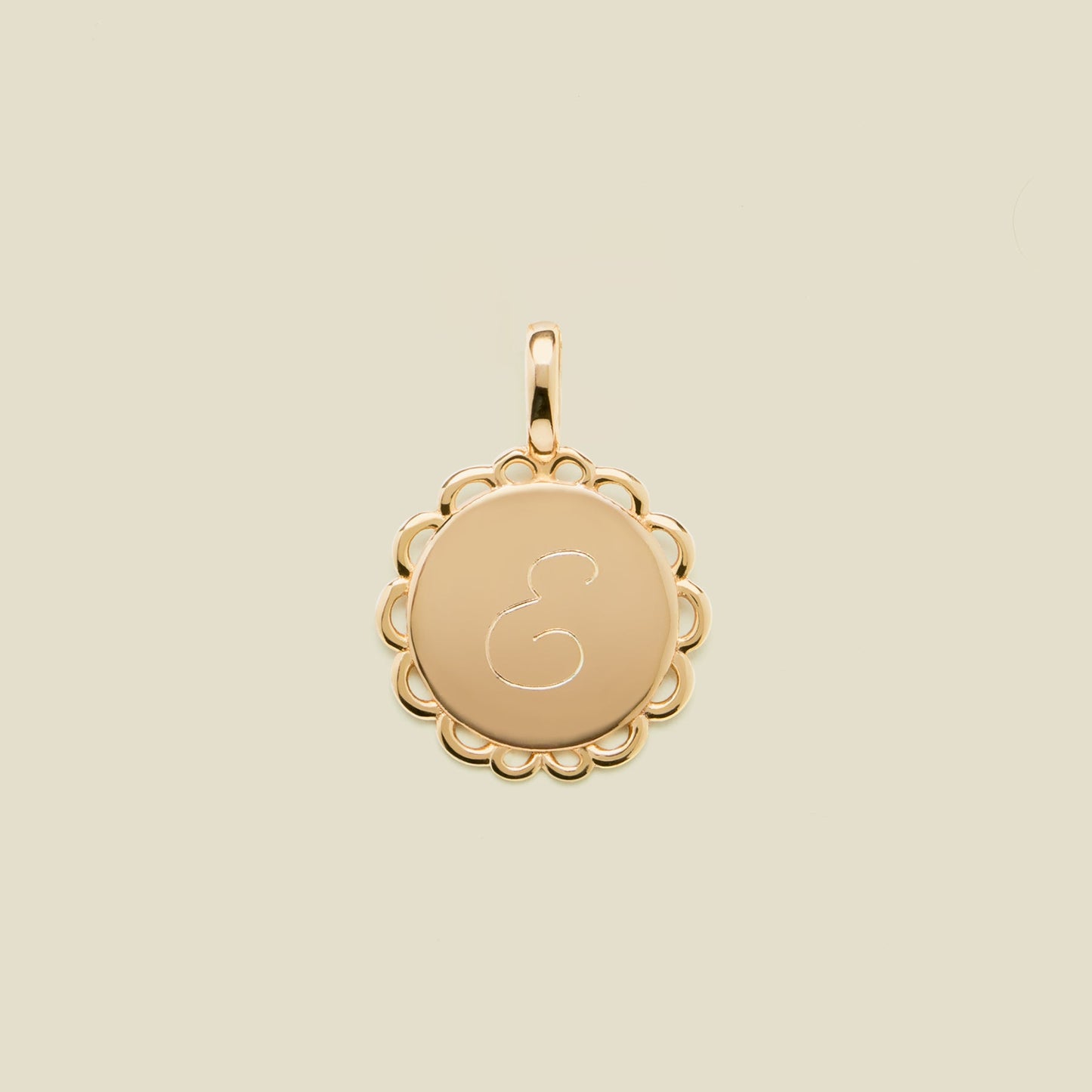 Engravable Ornate Circle Charm