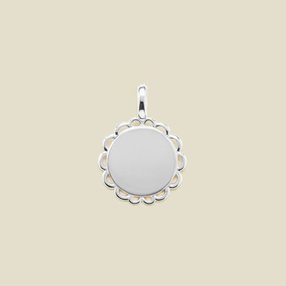 Engravable Ornate Circle Charm