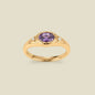 February Oval Birthstone Signet Ring