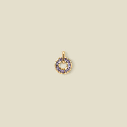 February Baguette Birthstone Charm