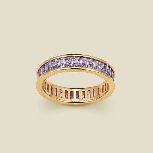 February Baguette Birthstone Ring