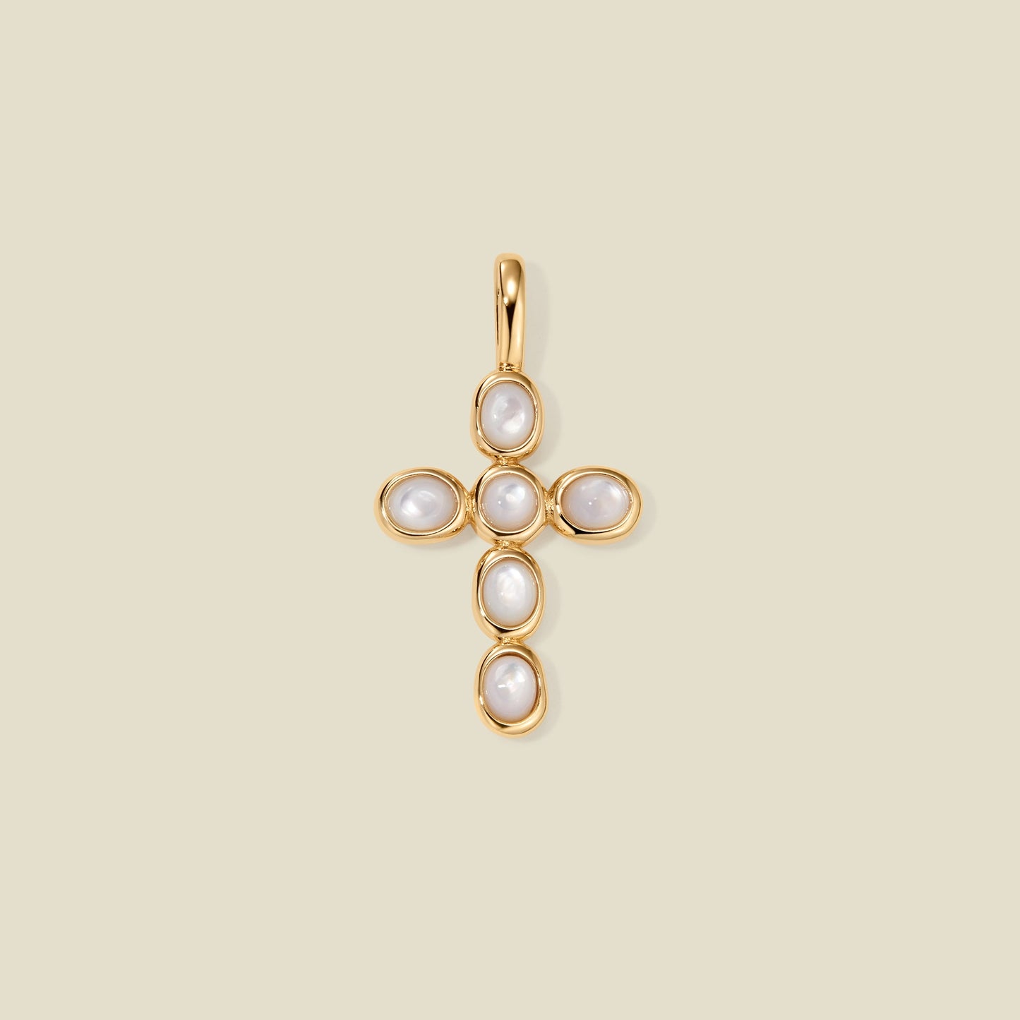 Mother of Pearl Cross Charm
