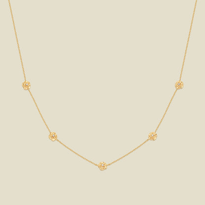 January CZ Birth Flower Station Necklace