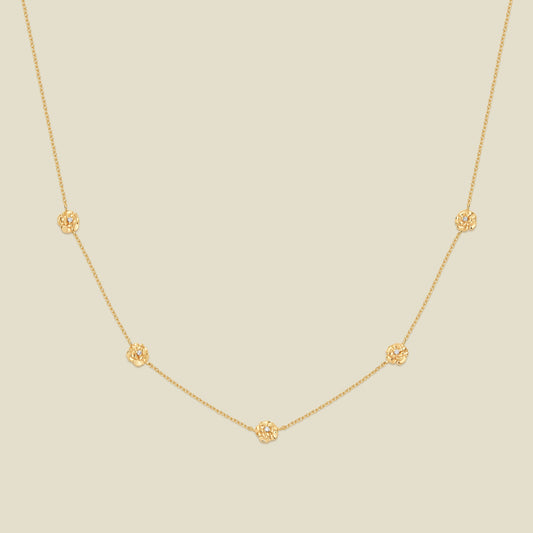 January CZ Birth Flower Station Necklace