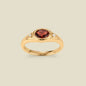 January Oval Birthstone Signet Ring