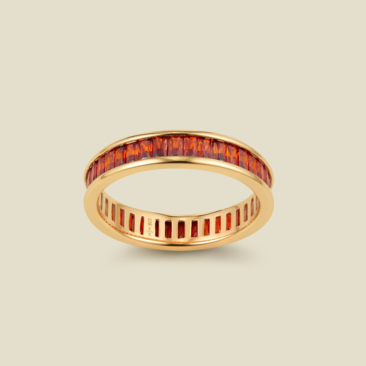 January Baguette Birthstone Ring
