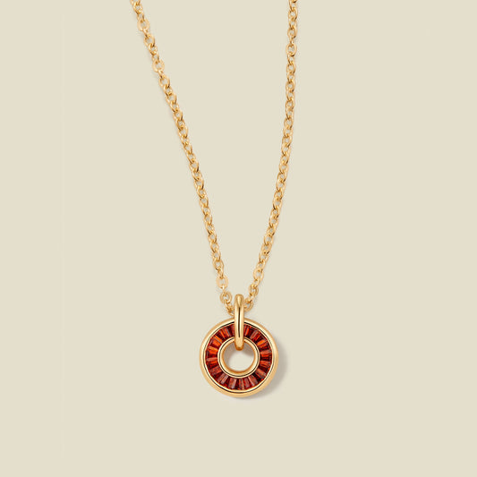 January Baguette Birthstone Necklace