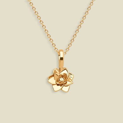 July Birth Flower Charm Necklace