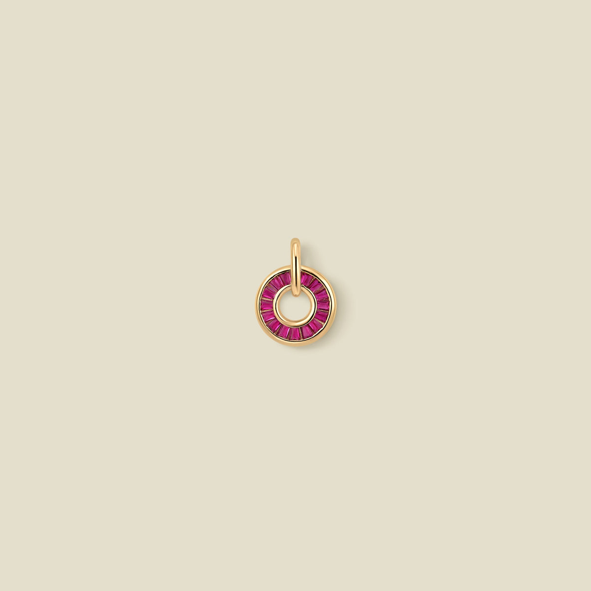 July Baguette Birthstone Charm