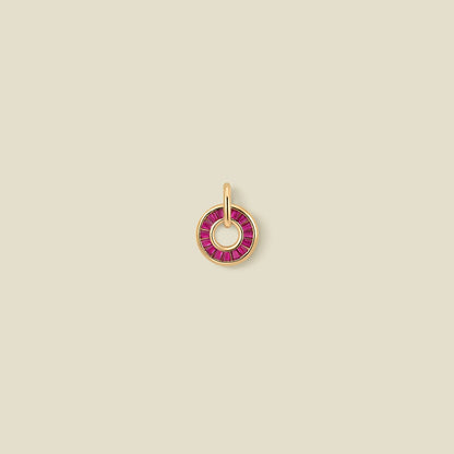 July Baguette Birthstone Charm