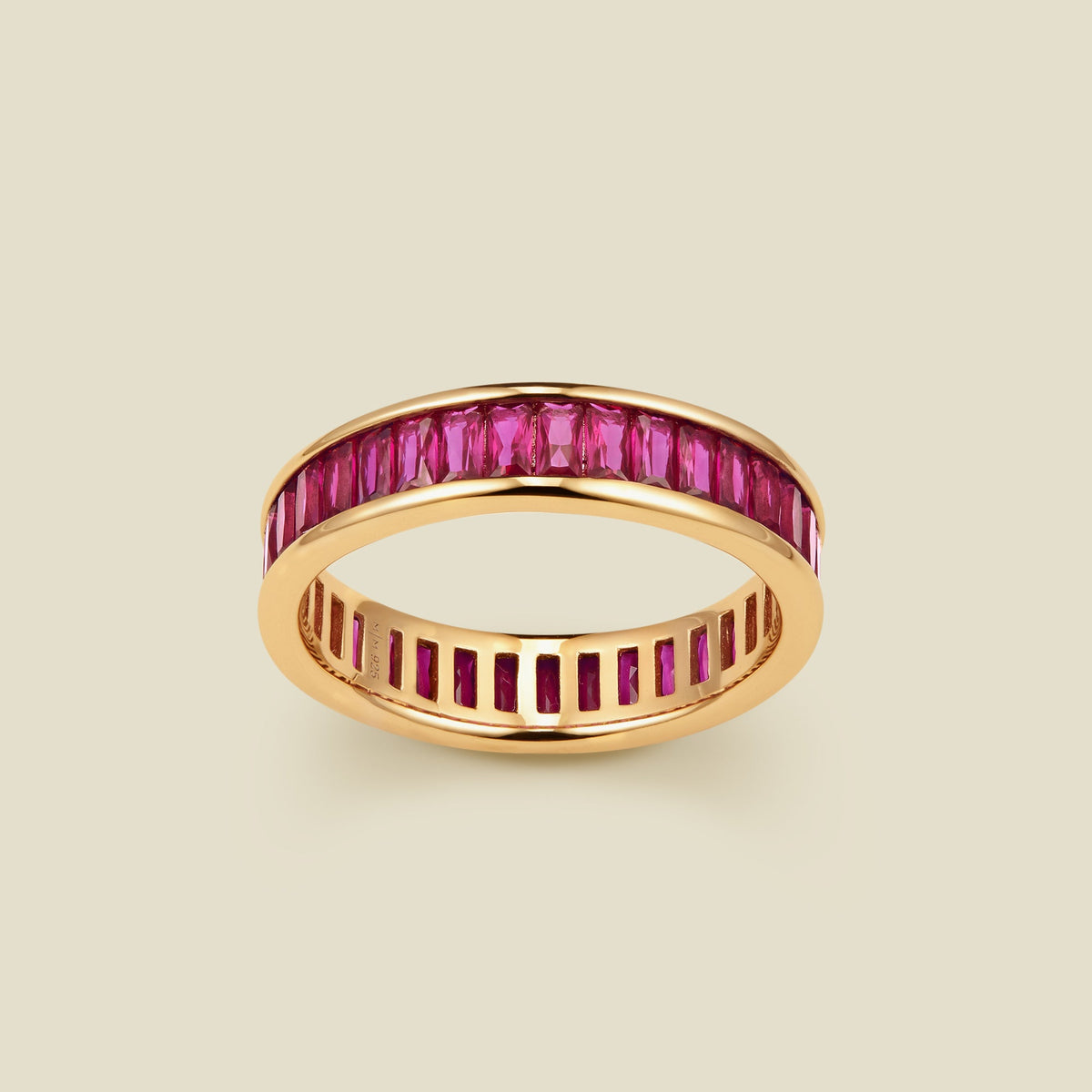 July Baguette Birthstone Ring