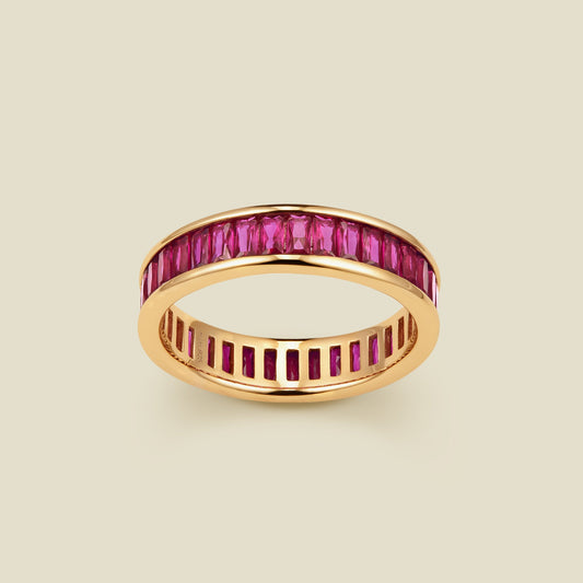 July Baguette Birthstone Ring
