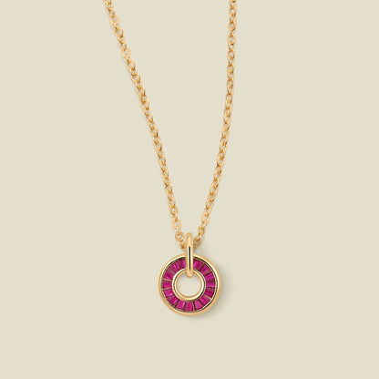 July Baguette Birthstone Necklace