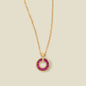 July Baguette Birthstone Necklace