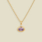 June Oval Birthstone Charm Necklace