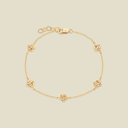 June CZ Birth Flower Station Bracelet