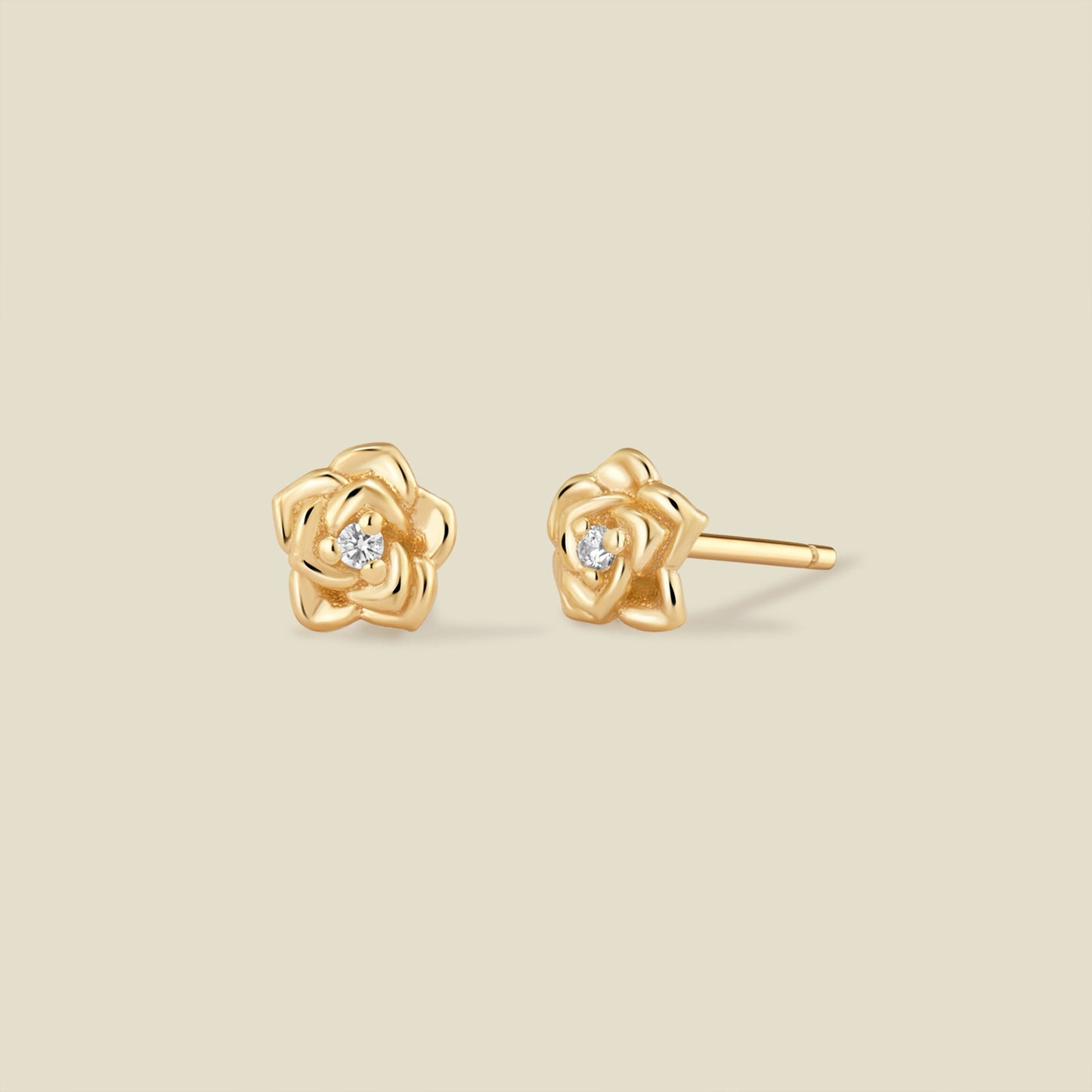 June CZ Birth Flower Stud Earrings