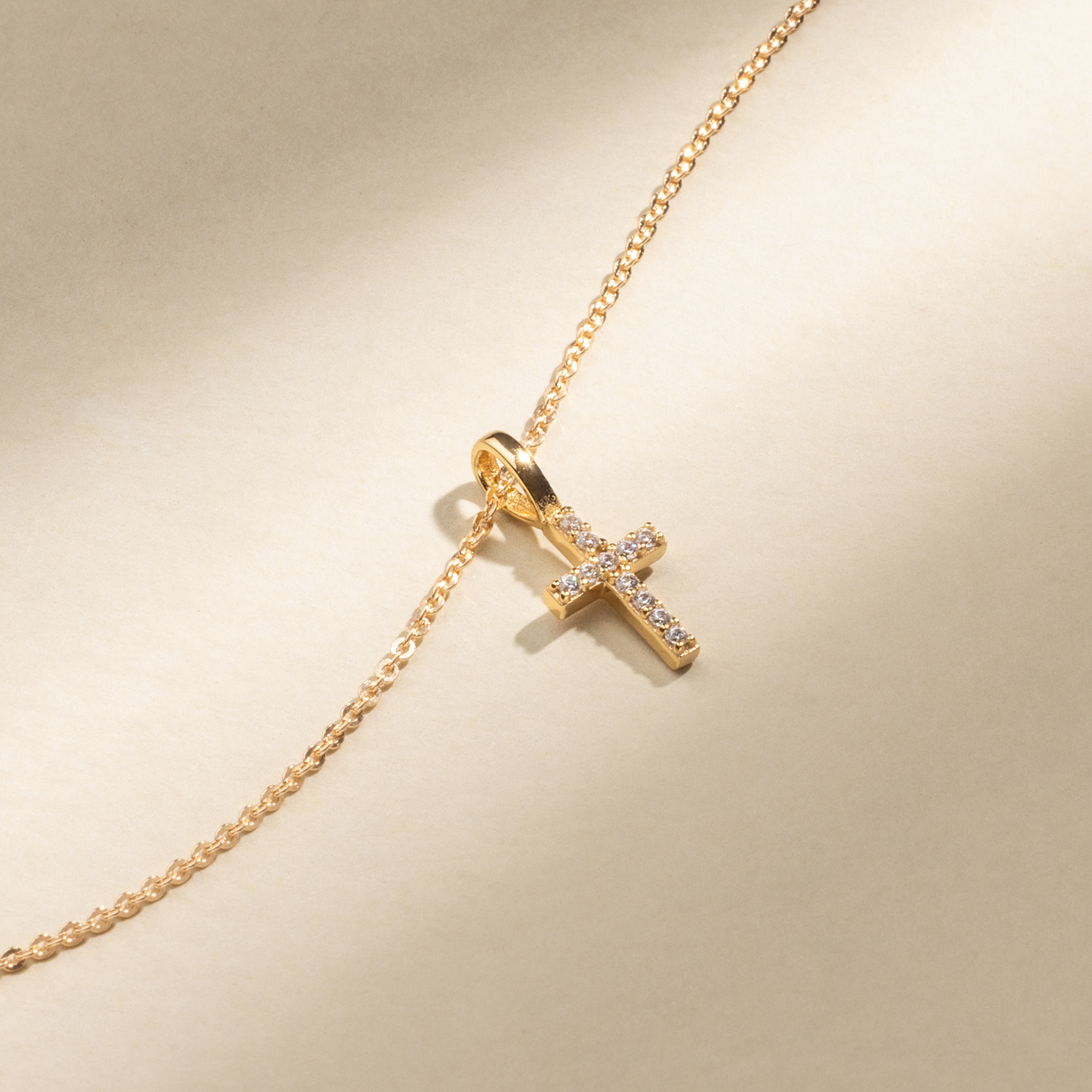 Mini CZ Cross Charm