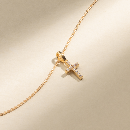 Mini CZ Cross Charm