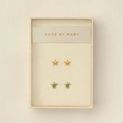 Low Tide Turtle Stud Earrings Set